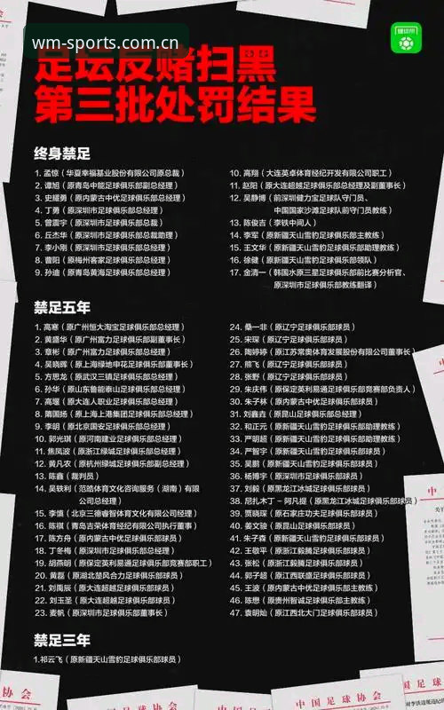 完美体育官网深度评测：足协第三批禁足名单背后的行业震荡